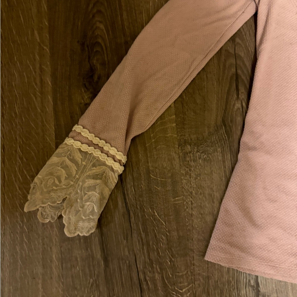 Pink Free People long Sleeve v top - Picture 2 of 5